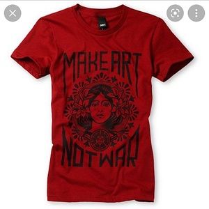 Obey Make Art Not War Red T-Shirt